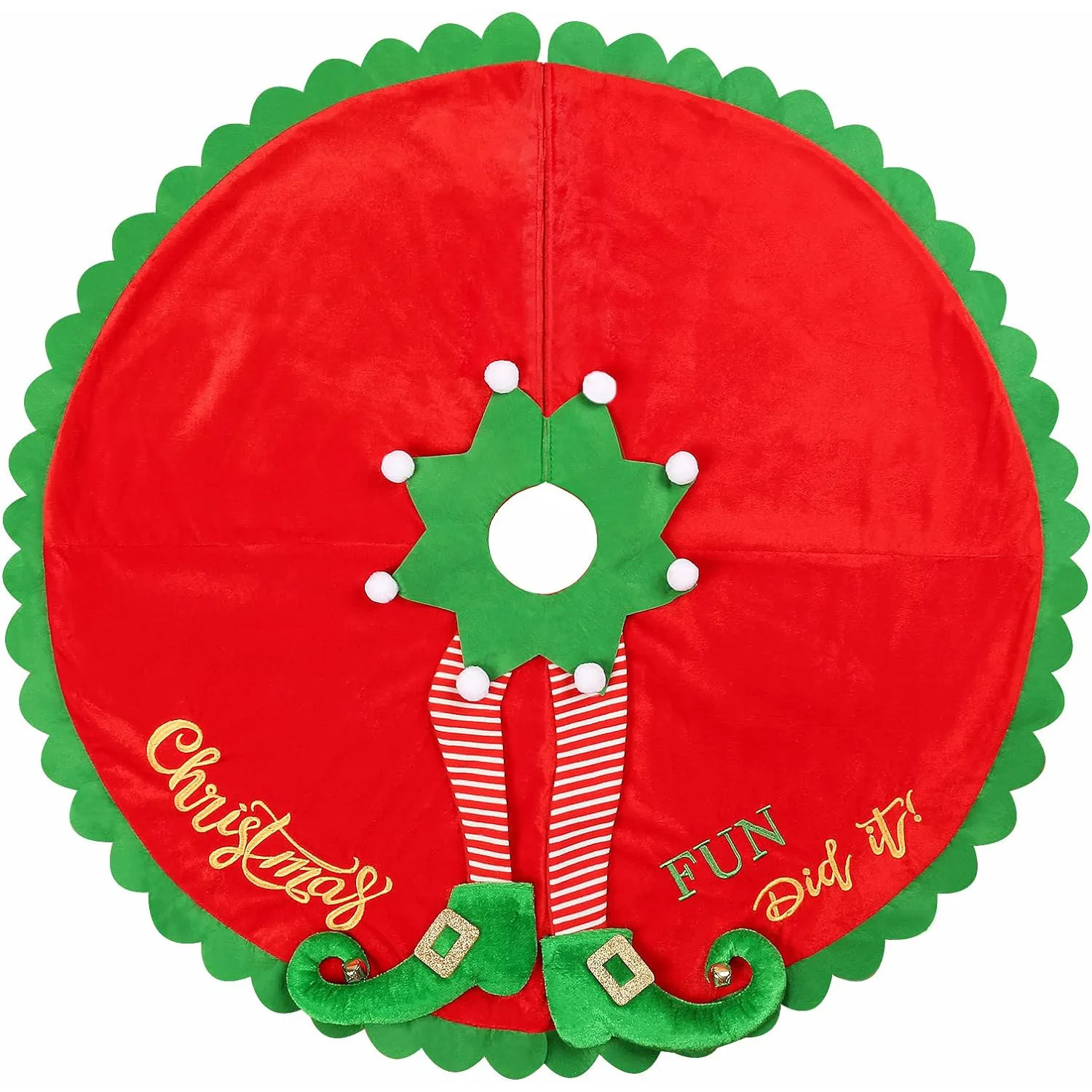 Description Picture 5 of itemChristmas 24-inch Tree Skirt Various Knitted Christmas Tree Decoration Aprons Small Size Christmas Skirt Festive Atmosphere