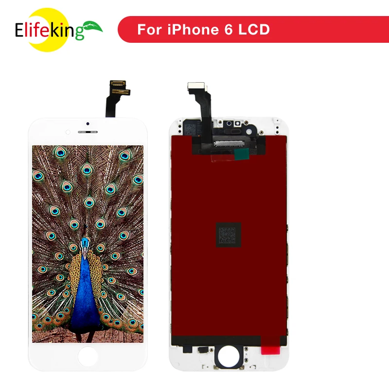 5 Pz/Lotto 4.7 "Per Display Lcd Iphone 6 Nero Bianco Nessun Pannello Display Pixel Morto Con Sostituzione Dello Schermo Touch Digitizer