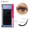 Lashonly Matte Ellipse Eyelash Extension Split Tips Super Soft False Lashes Black Mega Volume Faux Mink Light Weight Flat Lashes 1