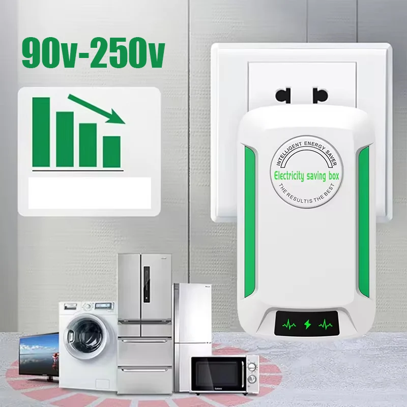 Power saver 90V-250V Energy Saving Box Socket Power Factor Office Household Energy Saver US/EU/UK