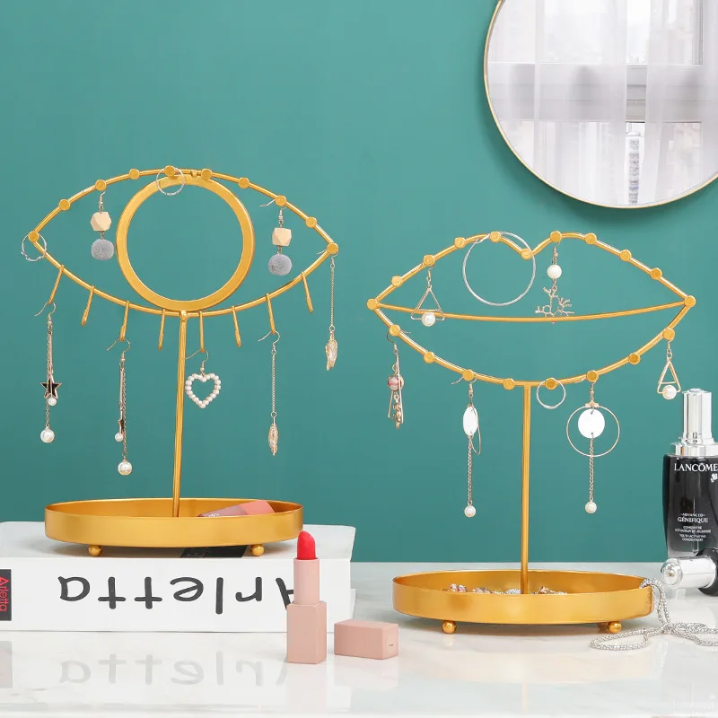 

Iron Jewelry Storage Rack, Jewelry Display Stand, Necklace Container, Earring Organizer, Desktop Decoration, Dresser Accessories