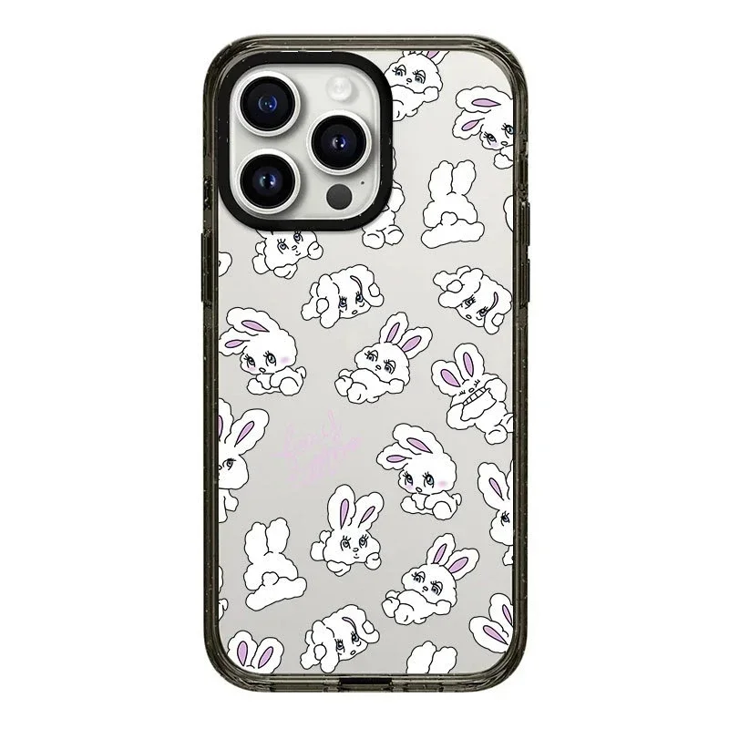 

Upgrade Acrylic Border Rabbit Heart Phone Case Cover for IPhone 11 12 13 14 15 Pro Max Case for IPhone 15 Pro Max