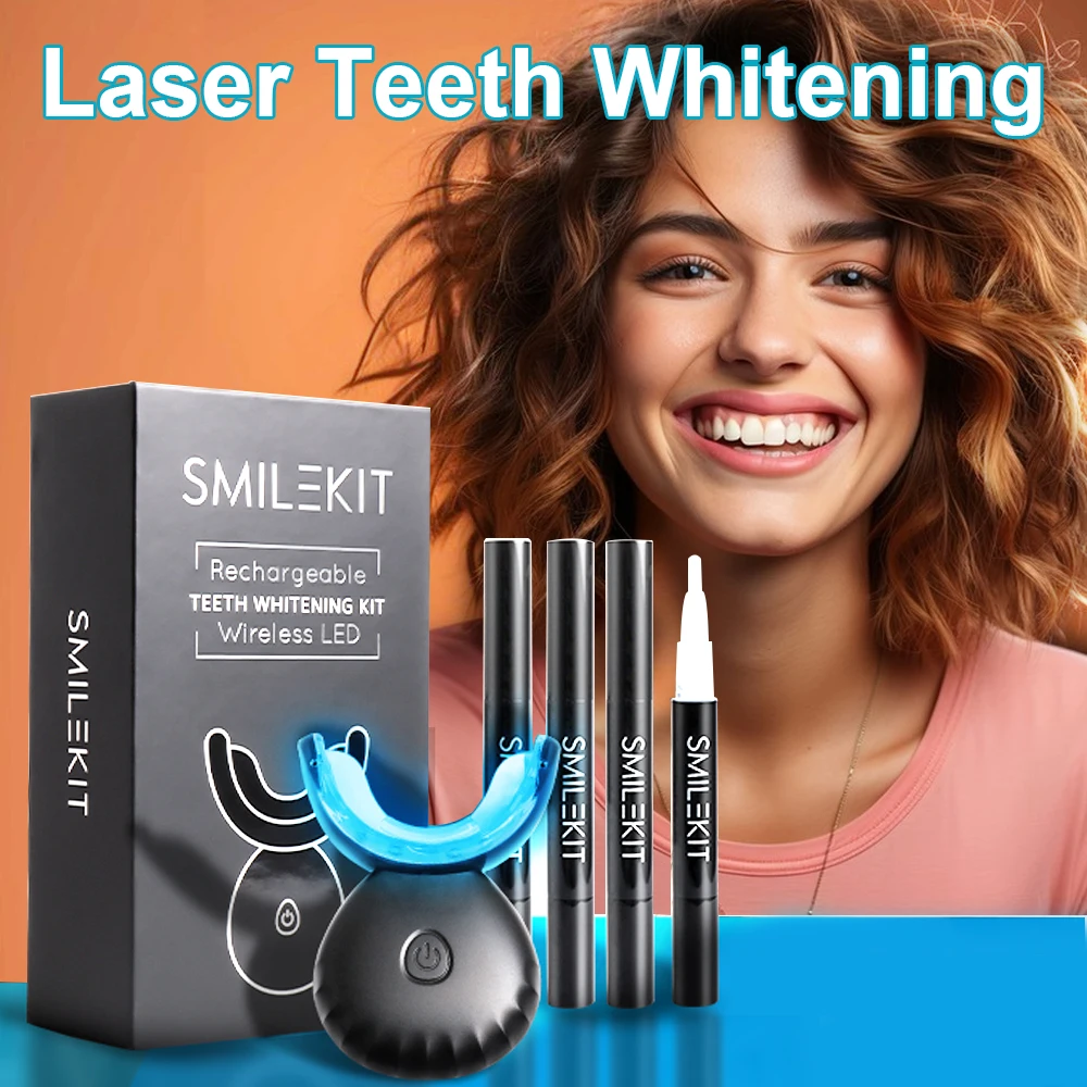 LaserTeethWhiteningKitwithLEDLightPortableCleanTeethPlague