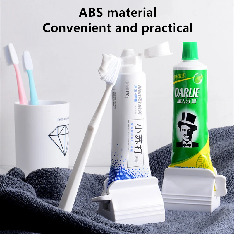 1/2pcs Multifunction Toothpaste Tube Squeezer Manual Squeezer Toothpaste Easy Portable Plastic Dispenser Bathroom Accessories 3