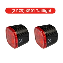 Smart Rechargeable Waterproof Bicycle Taillight with Auto Brake Sensing (2pcs XOSS QR01)