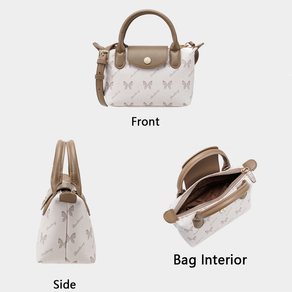 1Pcs Butterfly Print Fashion Handbag, Adjustable Shoulder Strap, Sweet Butterfly Pattern Small Bag, Niche Design Commuter Date Small Square Bag, Women's Daily Shoulder Crossbody Handbag