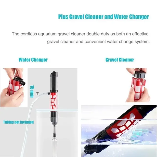 Pulitore Ghiaia Acquario Elettrico - Con Batteria O Adattatore, Sifone Automatico - Per Acquari Dolce E Marino - Foto 2