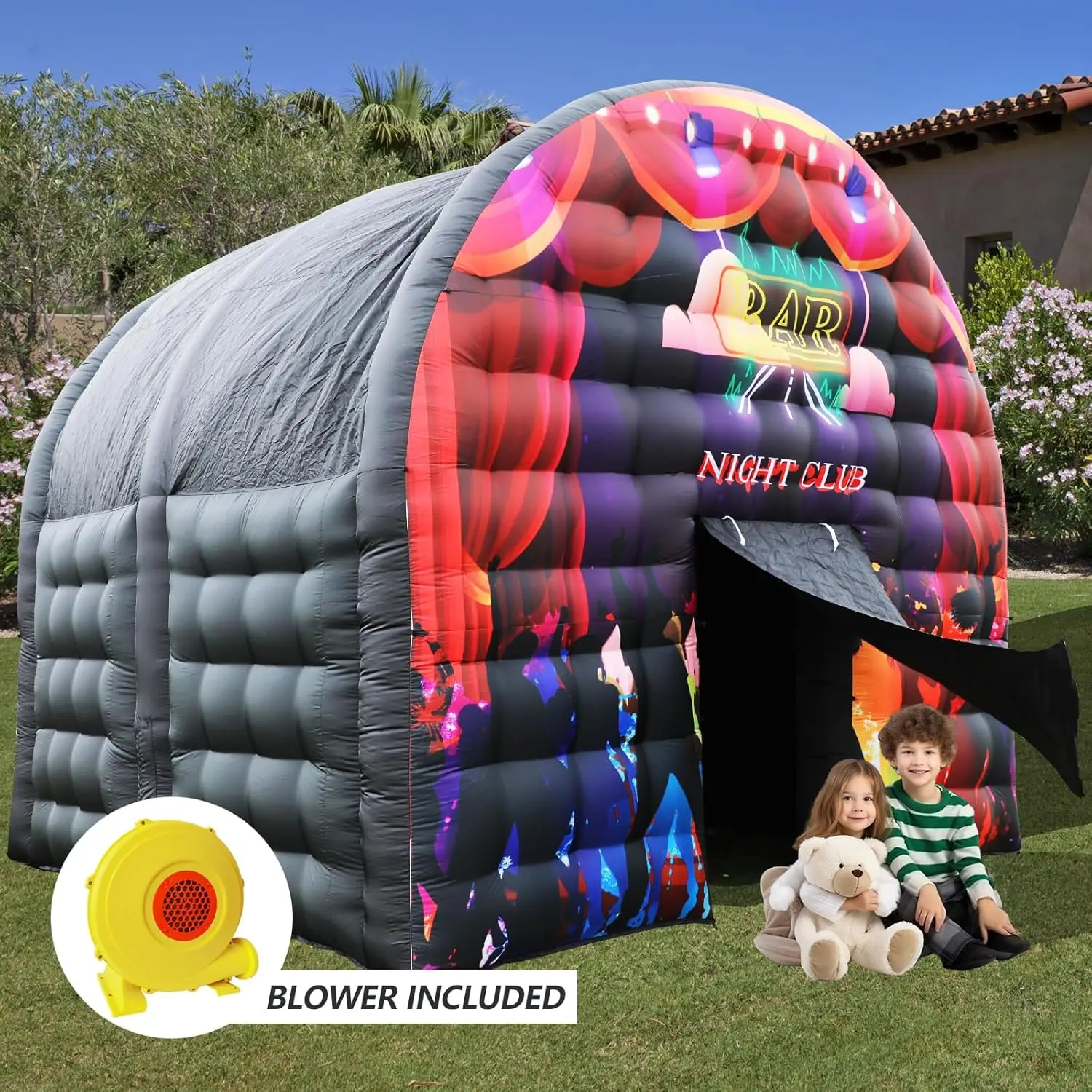 15x15x14ft Inflatable Night Club Square Gazebo Event Room Large Inflatable Party Tent For Outdoor Raves Dance Floor Yard Party 6