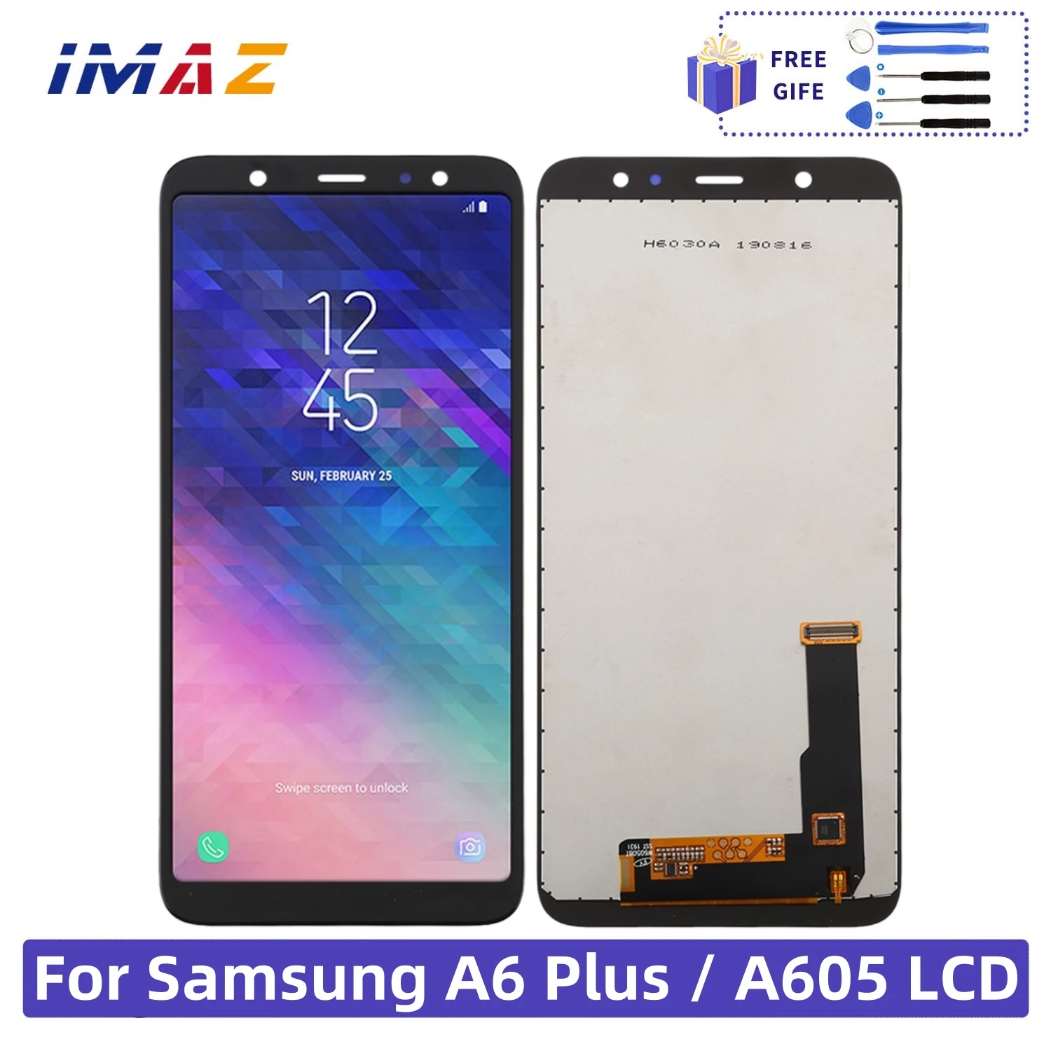 ЖК-дисплей с сенсорным экраном и дигитайзером в сборе для Samsung Galaxy A6 Plus 2018 A605 A605F A605FN A605G