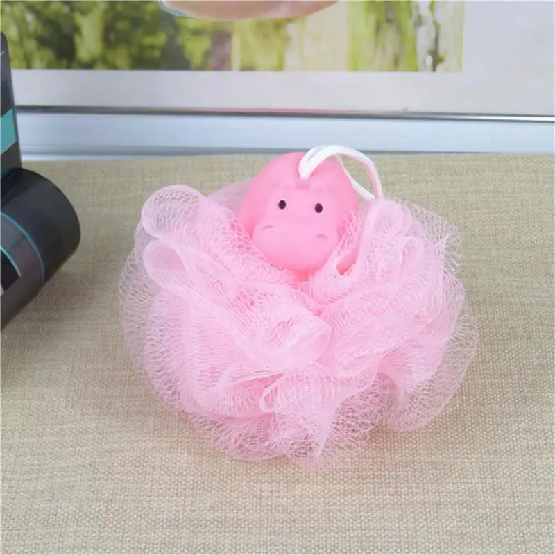Children's Shower Mesh Bath Ball Duck Effervescent Net Bath Flower Towel Cleaning Brush Shower Puff Body Cleaner