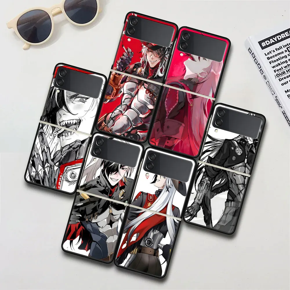 Honkai 스타 레일 부힐 휴대폰 케이스, 삼성 갤럭시 Z 플립 4, 3, 5G, 블랙 하드 PC 커버, Zflip4, Zflip3, Coque Flip4, Flip3 