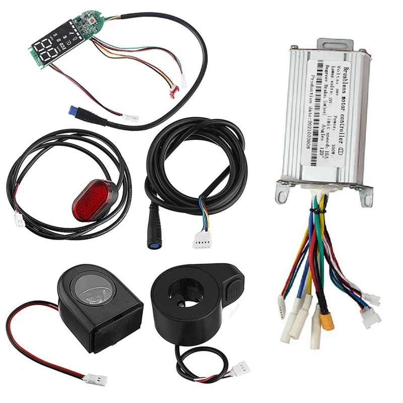 

Quality 3X 36V 350W 15A Motor Controller+Dashboard+Front/Rear Light Speed Controller For Xiaomi Scooter Electric Bicycle E-Bike