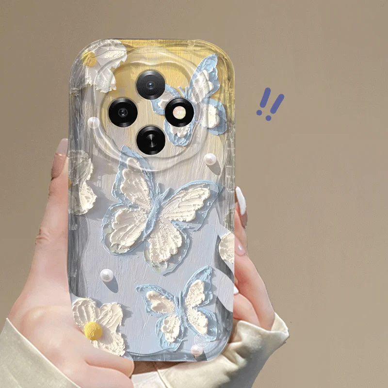 Shockproof Butterfly Pattern Flexible TPU Case - Protective Back Cover s