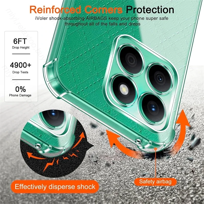 Shockproof Slim Clear Silicone Phone Case - 1.5mm Thick Protective Cover