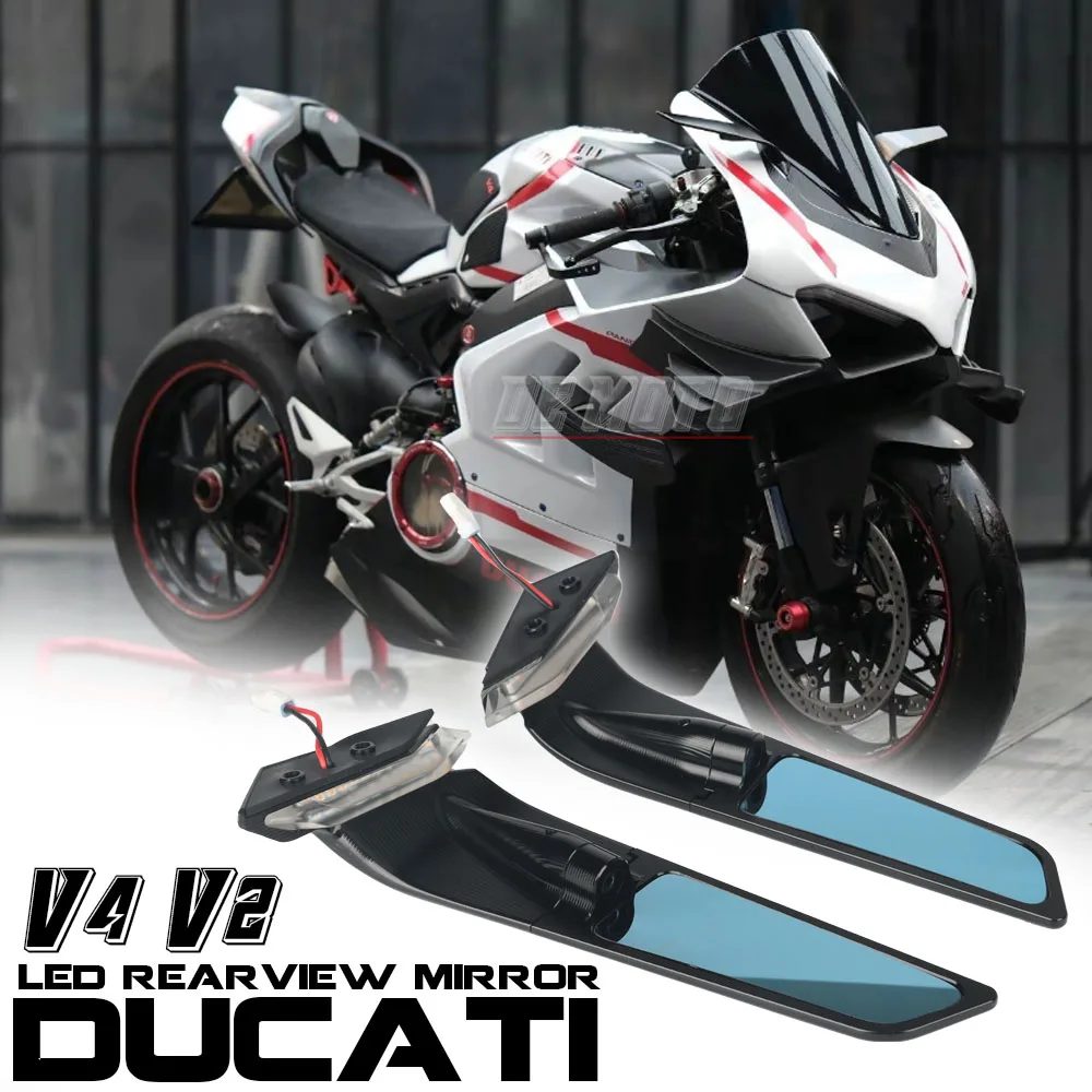 Specchietto Retrovisore Moto Per Ducati Panigale V2 955 V4 1100 Stealth Sport Winglet Mirror Kit Specchietti Stealth Regolabili