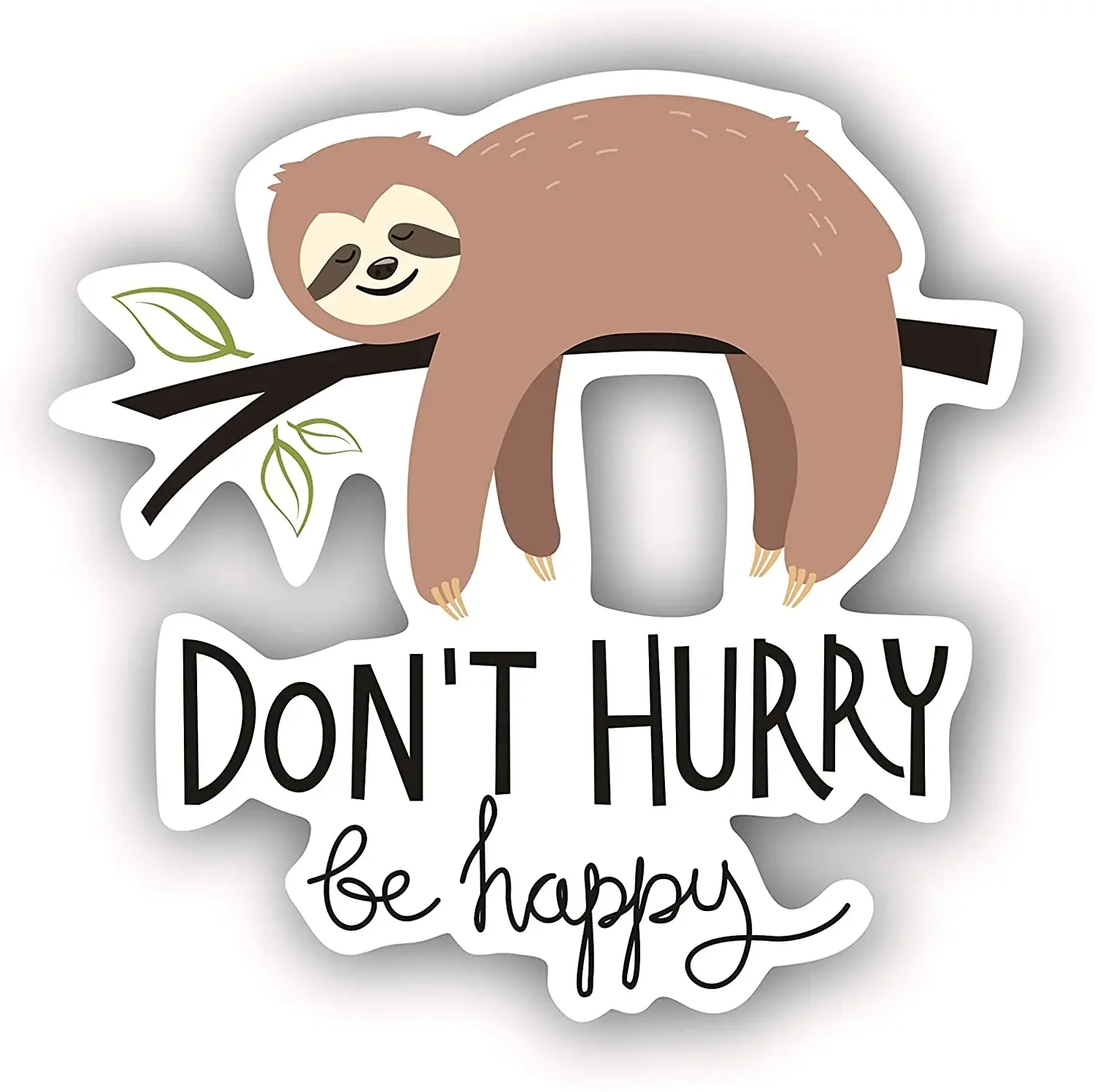 

Car Sticker Fun Sloth -Don't Hurry Be Happy Car Decals Are Perfect for Stickers Windshield Bumper Motorcycle Helmet Decal,13CM