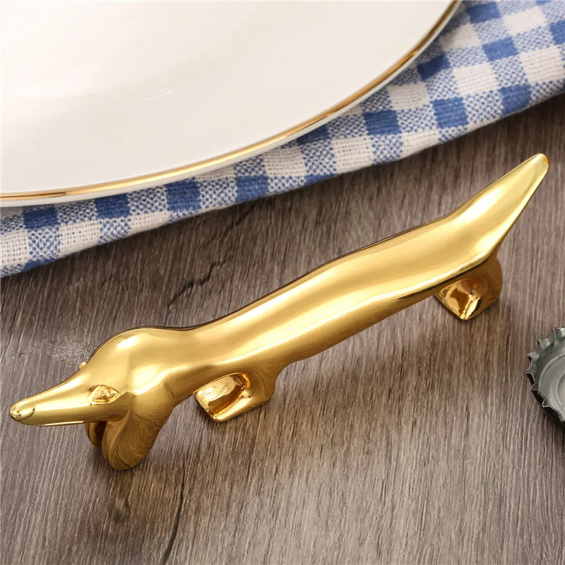 Kreative Wurst Hund Form Bier Öffner Dackel Flaschenöffner Bar Gadgets Metall Korkenzieher Dekorative Ornament für Hochzeit Club – Detail 2