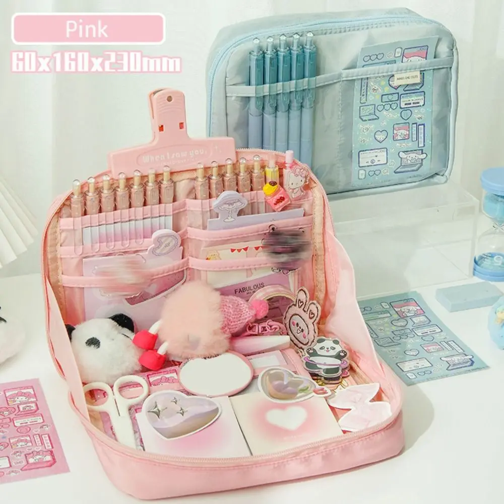 حقيبة أقلام رصاص متعددة الوظائف بسحاب ، منظم قرطاس...