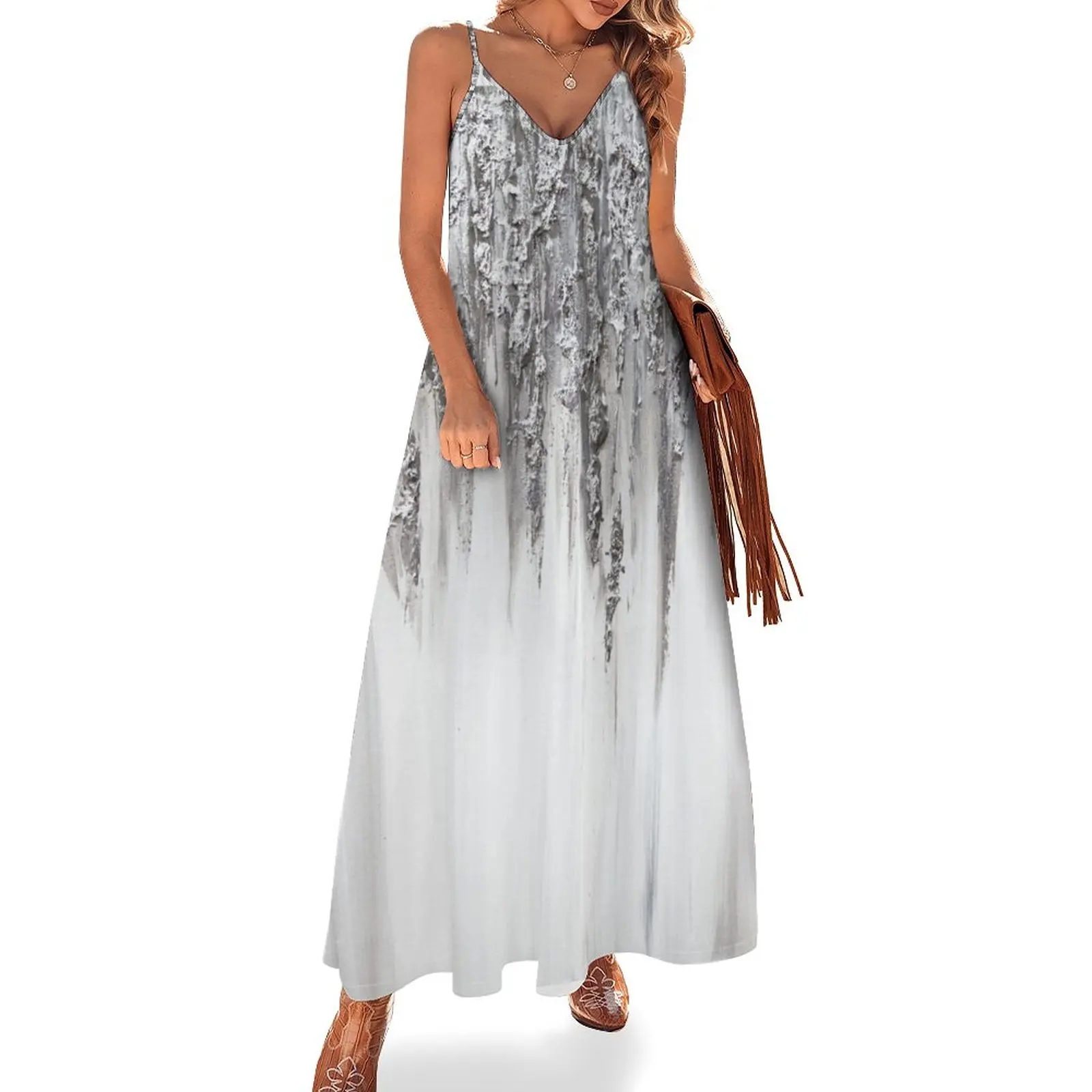 

Silver Drops of Jupiter Sleeveless Dress dress women summer dress summer 2024 women luxury woman evening