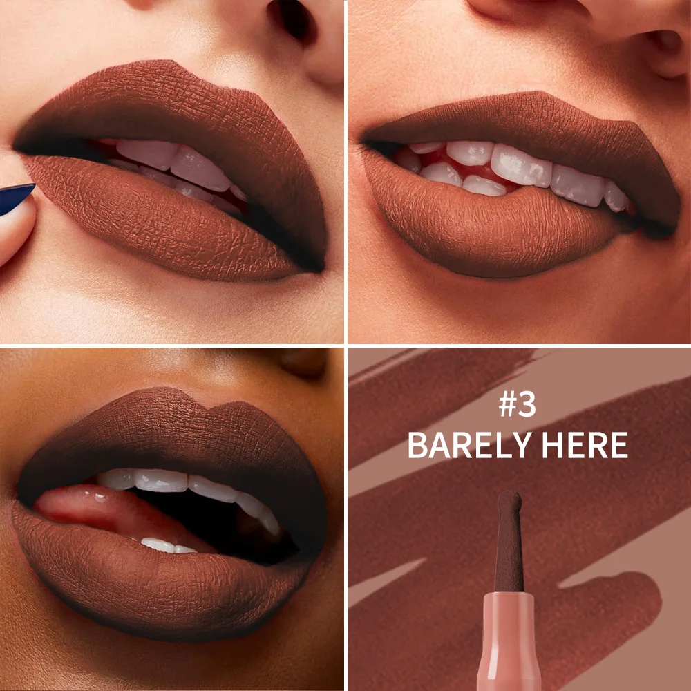 Lip Liner Stain Waterproof Long Lasting 8 Colors Transfer Proof Smudge Resistant No Bleed Formula Cosmetics