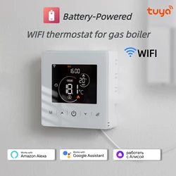 WiFi Smart Home Thermostat - Battery Powered for Gas Boiler - Compatible with Alexa and Google Home (WIFI (gas boiler))