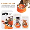 Cat Puzzle Toy Slow Feeder Bowl Fun Interactive Slows Down Pets Eating Protect Kitty Neck Multifunction Pet Feed Slanted Design 4