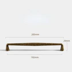Antique Silver and Bronze Zinc Alloy Furniture Handles - 1 piece (Bronze-192mm)
