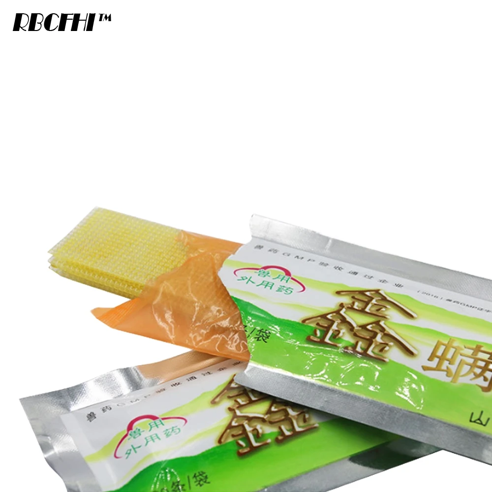 20PCS Fluvalinate Strips Powerful Varroa Mite Medicine High Pest Control Anti Acarid Beekeeping Tablets Bees Mite Drug Against
