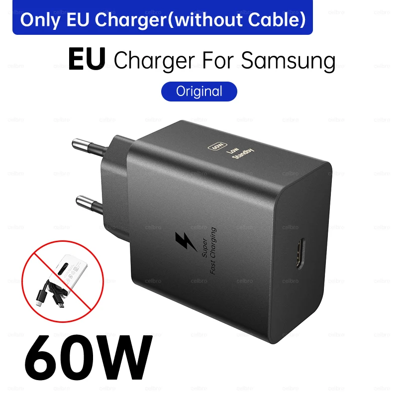 ตัวเลือกสินค้า อะแดปเตอร์ชาร์จ Samsung 60W PD Type-C สำหรับ S26 Ultra
