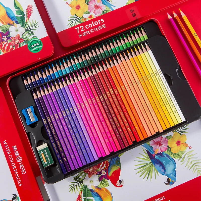 

Hero 775 Water-Soluble Colored Pencil, Oily Colored Lead Paint Brush, 100 Color Art Painting Brush, Painting Brush, Color Brush