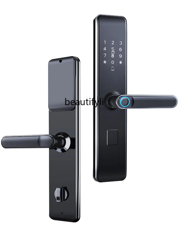 

zq Fingerprint Lock Household Password Lock Household Anti-Theft Door Office Magnetic Card Lock Smart Door Lock