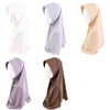 Muslim Women Hijab Islam Headscarf Turban One Piece Amira Saudi Arabic Headscarves Pull On Ready Made Head Wrap Shawls Hijabs