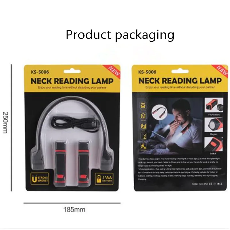 LED 휴대용 매다는 목 조명, USB 충전, 디밍 학습 야간 조명, 야외 작업 캠핑 야간 러닝 휴대용 조명
