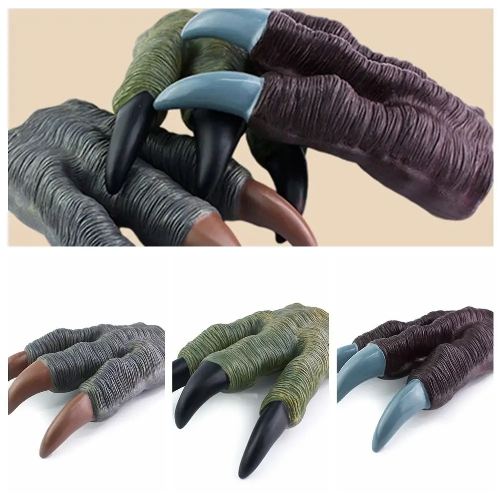 【The-Best】 Simulation Dinosaur Claws Dinosaur Soft Claw Gloves Zombie Costume Dragon Hands Claw Halloween Werewolf Hands Rubber Soft.