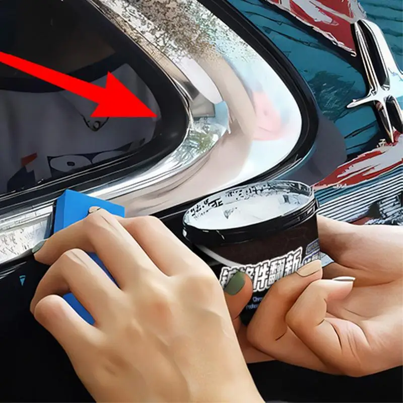 43g Universal Car Metal Polish Chrome Restoration Renovation Compound Removes Rust Car Door Handles Windows Trim