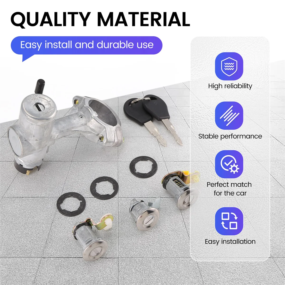 Ignition Starter Switch with Key 1 Set 9981016G03 Fits for Nissan D21 Pickup 1986-+ 99810-16G03
