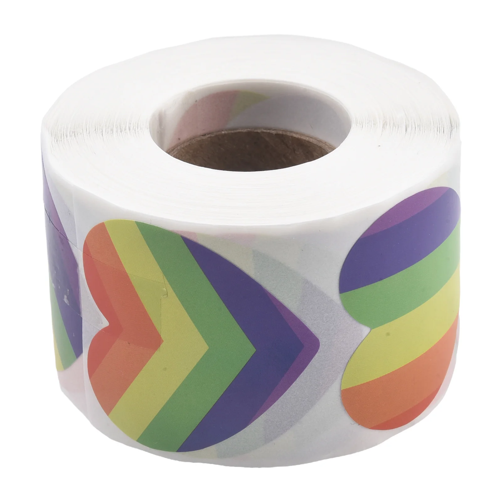 Decorative Stickers Self Adhesive Stickers Adhesive Stickers Roll Packaging Stickers Packaging Stickers Gift Box Stickers DIY Scrapbooking Accessories 500Pcs Love Rainbow Sticker Labels Heart Shape Scrapbooking Gift Packaging Party Wedding Valentine's Day Sticker