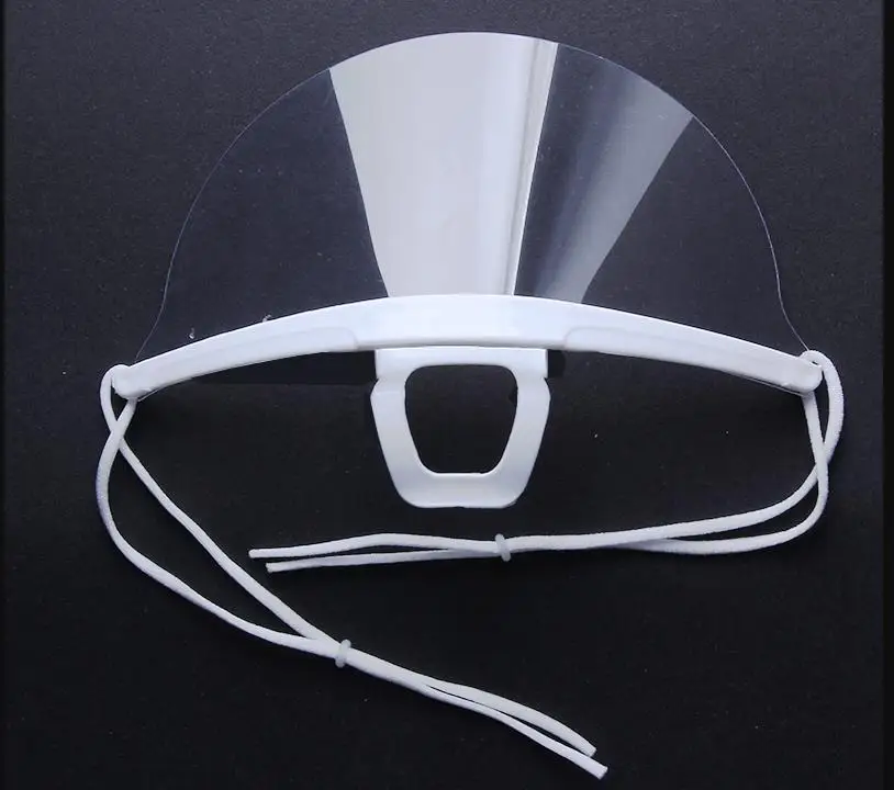 40pcs Transparent mask food and beverage service hotel chef anti fog plastic smile anti fog kitchen sanitary masks Report