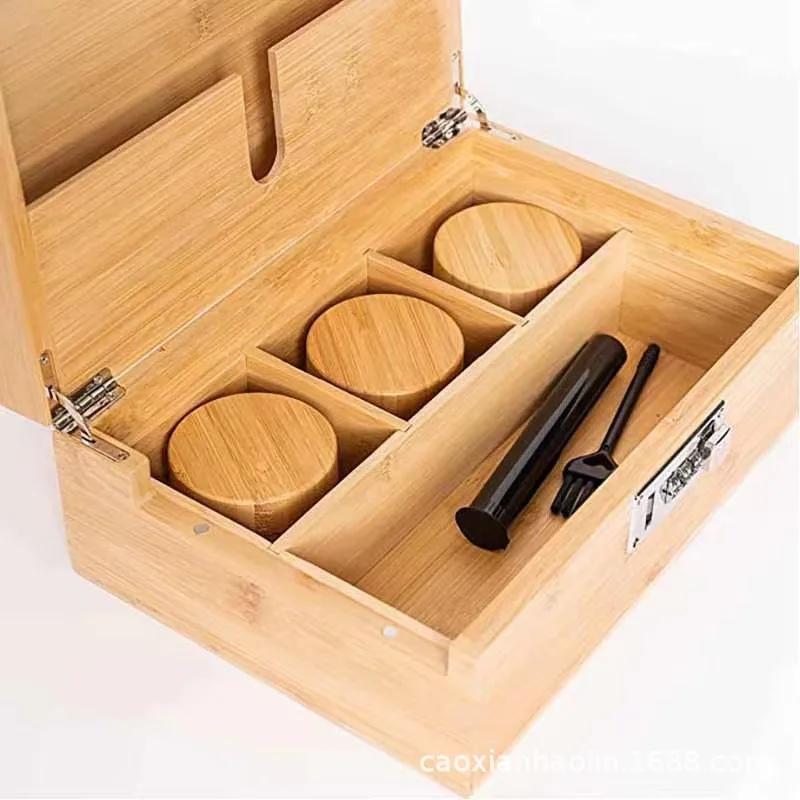 Wooden Tobacco Herb Storage Box Stash Case Cigarette Tray Natural Handmade For Smoking Pipe Accessories 2