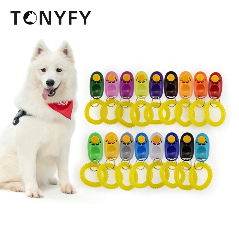 5pcs Pet Trainer Portable Dog Clicker Toys Pet Obedience Tranining Clicke Training Tool Dog Whistle Supplies Colorful