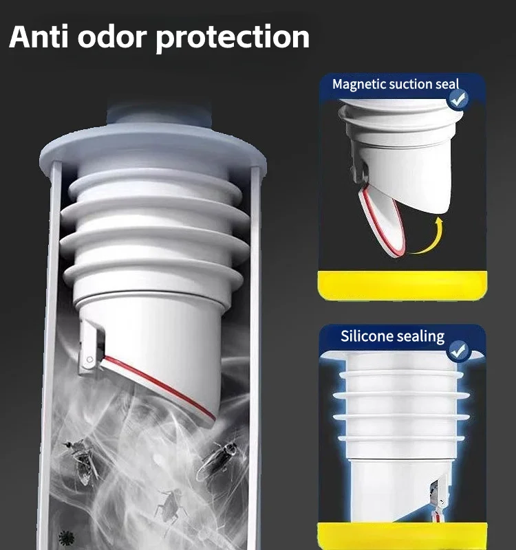 Floor Drain Stopper Silicone Drain Sewer Pipe Sealing Ring Anti Odor Anti Backflow Water Plug Floor Drain Stopper Shower Bathroom Accessories floor drain deodorant sewer seal ring silicone drain stopper
