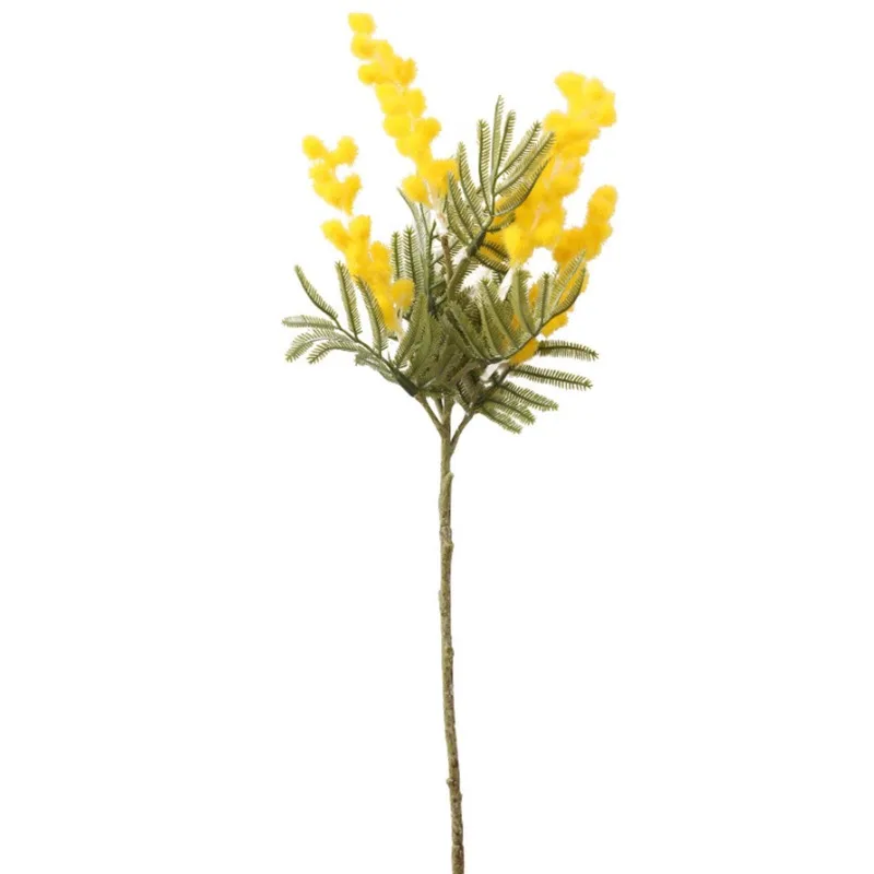 Искусственная Акация Mimosa Шелковый Искусственный цветок для украшения дома и свадьбы, 1 шт.