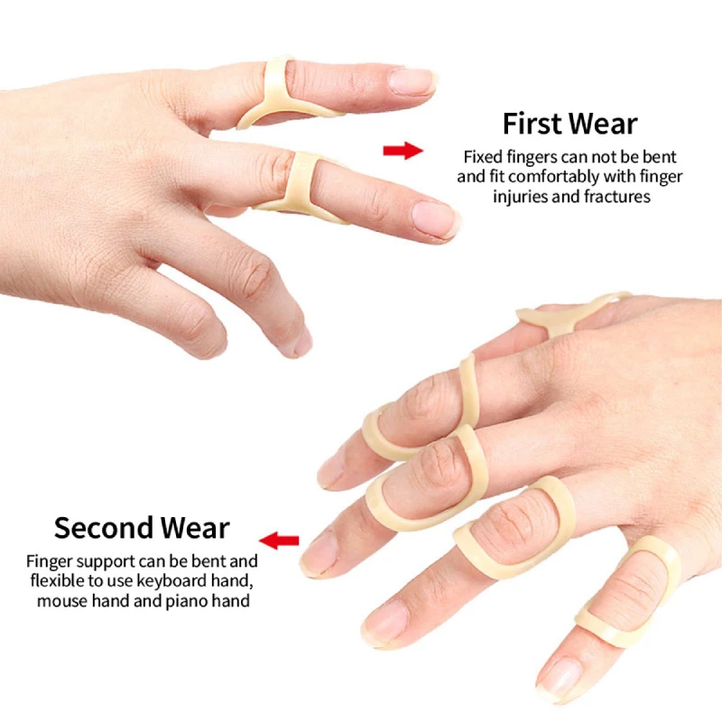 Finger Splint 5Pcs Washable Finger Stabilizer Anti-deformation Protect Hand Convenient Finger Stabilizer Brace Oval Trigger Splint