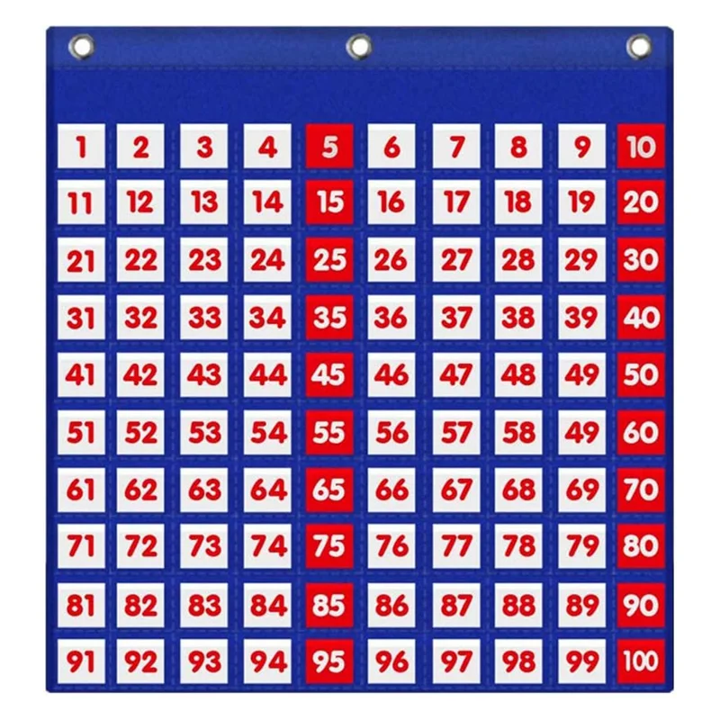 For Use At Home& For Teacher Lessons, Number 1-100 Board Pocket Chart-Hundreds Pocket Chart In A Classroom