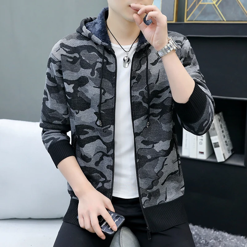 New Spring Autumn Knitted Sweater Men Fashion Slim Fit Cardigan Men Causal Sweaters Coats Solid Single Breasted Cardigan Men