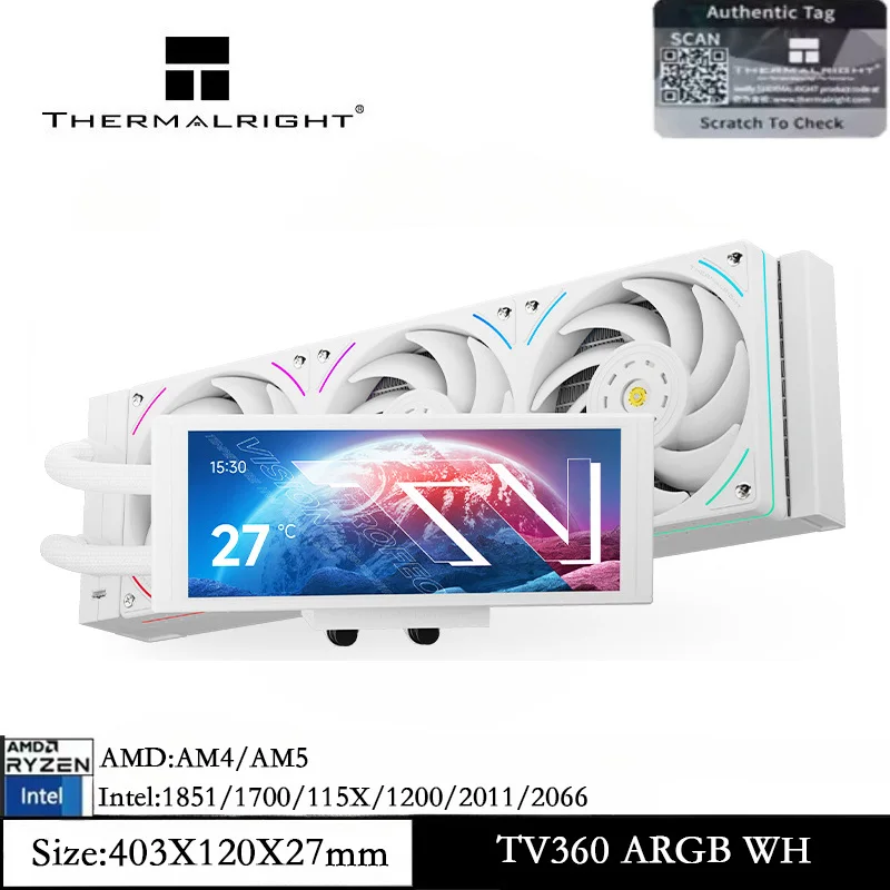 Thermalright TROFEO VISION 360 ARGB ホワイト 360MM 水冷クーラー