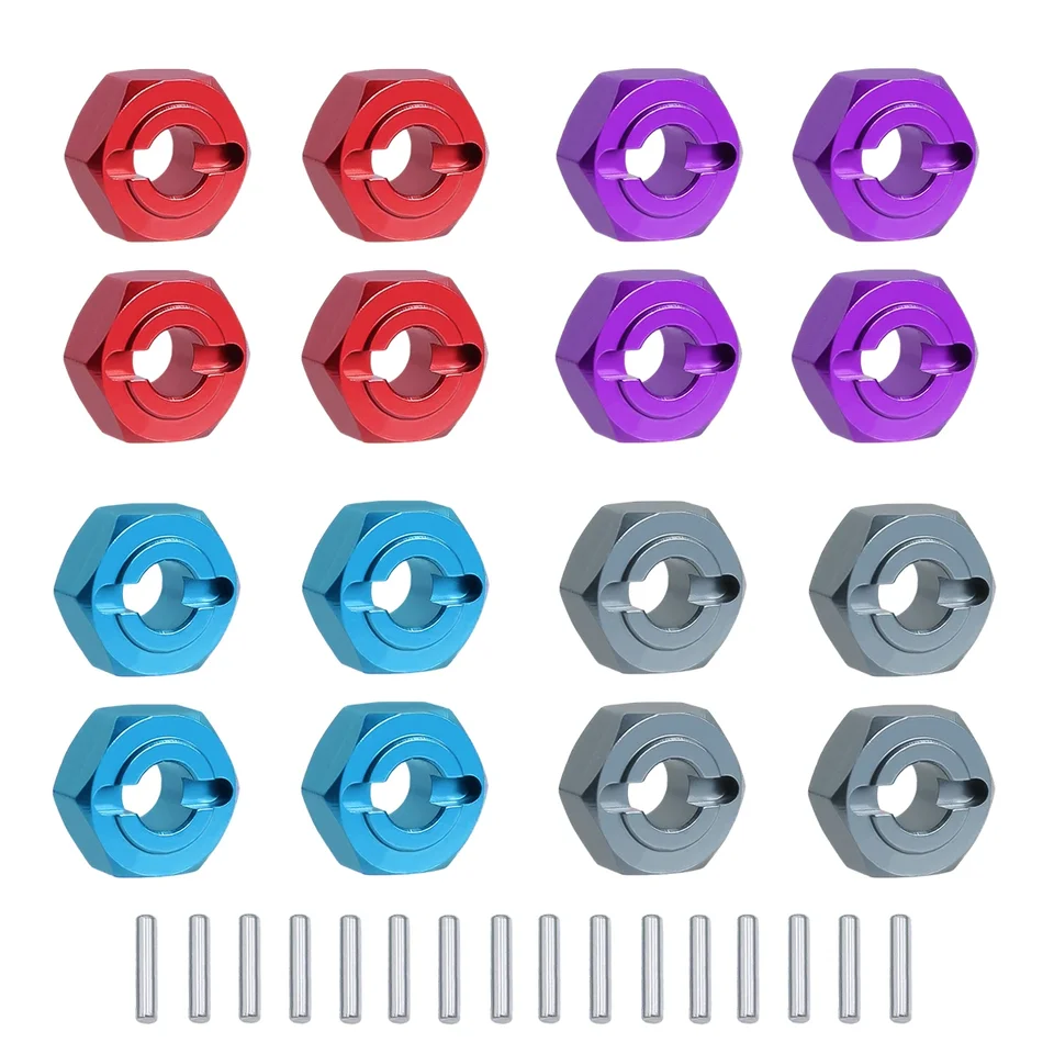 Lot De 4 Moyeux Hexagonaux En Laiton 7 Mm – Adaptateur D’Extension 5 Mm – Pour Axial SCX24 – RC Crawler