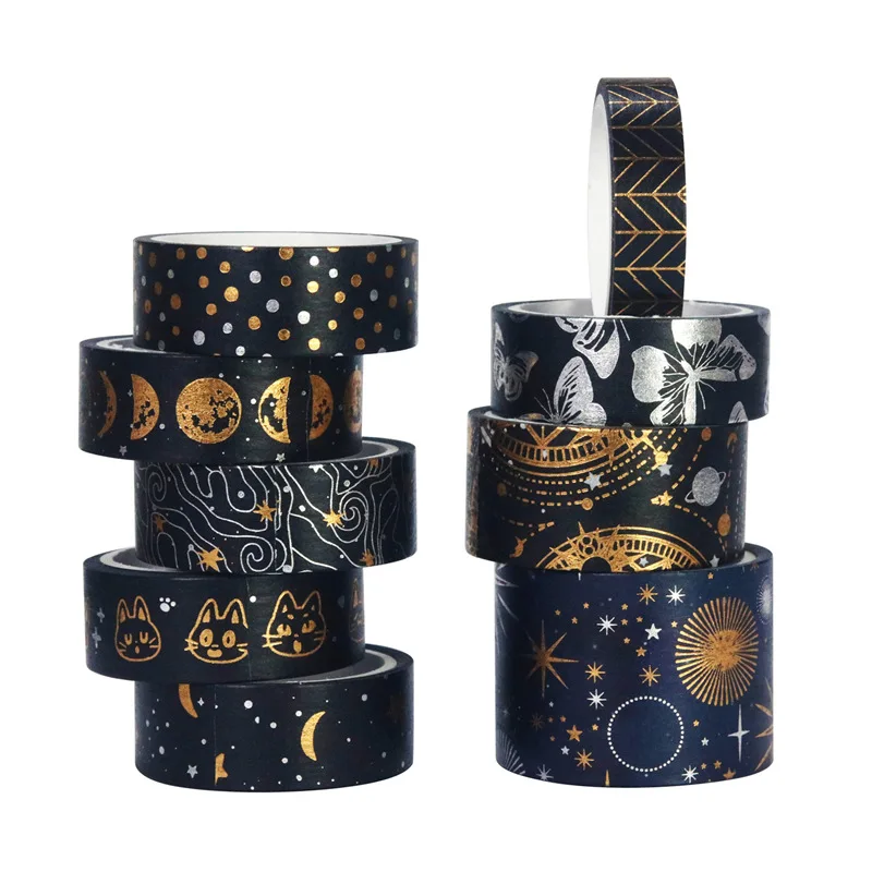 Tape - Cosmic Starry Sky Foil Washi Tape Set (12 Rolls)