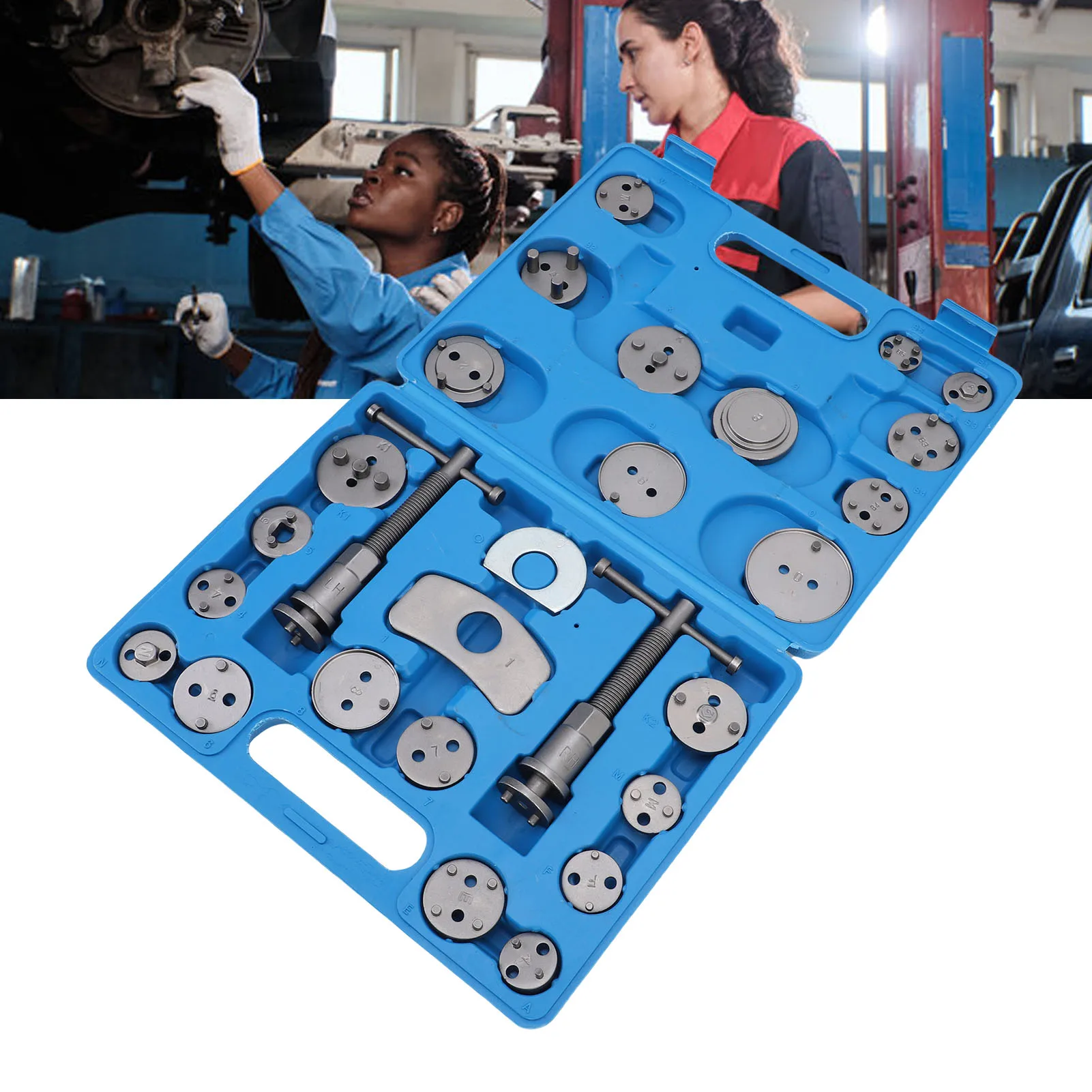 Disc Brake Caliper Tool Kit Disc Brake Caliper Tool Kit Heavy Duty Piston Caliper Compressor Rewind Tool Set for Maintenance