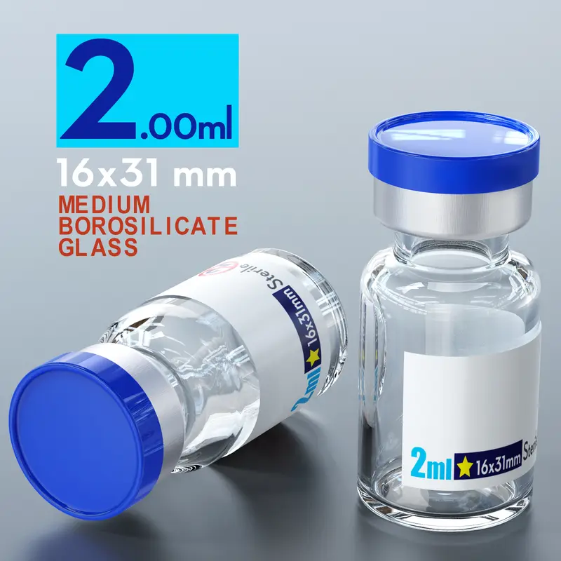 Ks-Tek Sterile Empty Vials with Self Healing Injection Port,with Flip Off Aluminum Cap,Sterile Package - Image 4